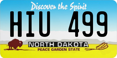 ND license plate HIU499