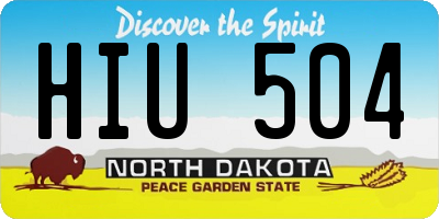 ND license plate HIU504