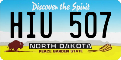 ND license plate HIU507