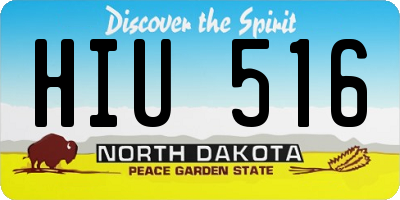 ND license plate HIU516