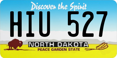 ND license plate HIU527