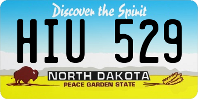ND license plate HIU529