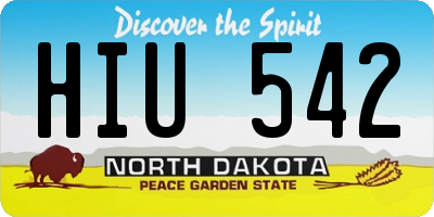 ND license plate HIU542