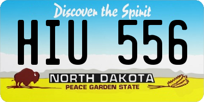 ND license plate HIU556