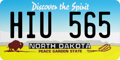 ND license plate HIU565
