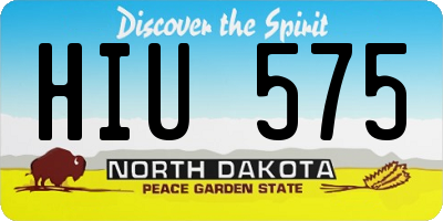 ND license plate HIU575
