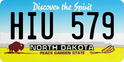 ND license plate HIU579