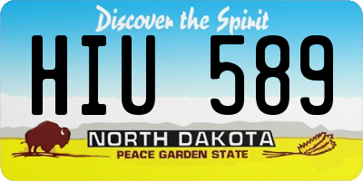 ND license plate HIU589