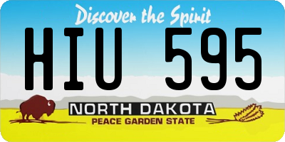 ND license plate HIU595