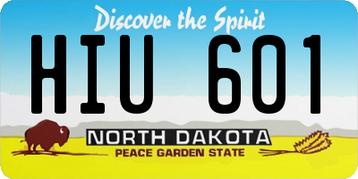 ND license plate HIU601