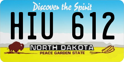 ND license plate HIU612