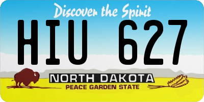 ND license plate HIU627