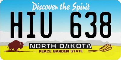 ND license plate HIU638