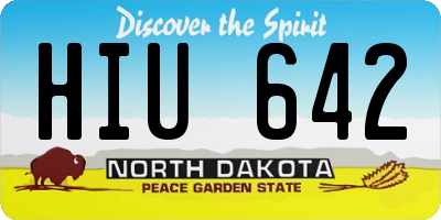 ND license plate HIU642