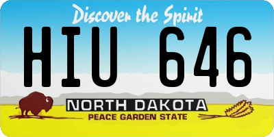 ND license plate HIU646