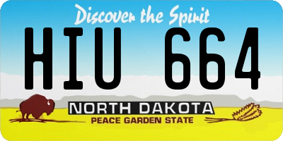 ND license plate HIU664