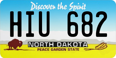 ND license plate HIU682