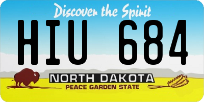 ND license plate HIU684