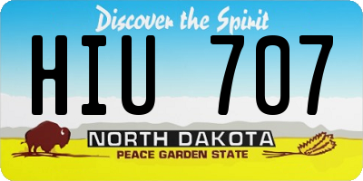 ND license plate HIU707