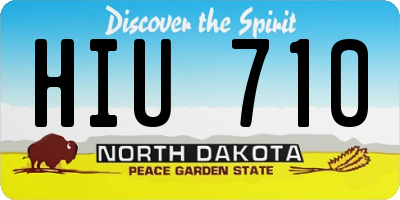 ND license plate HIU710