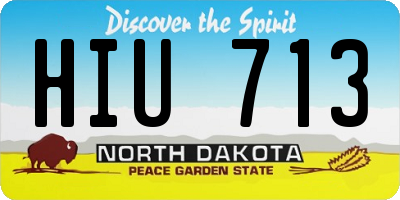 ND license plate HIU713