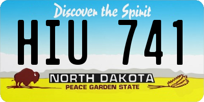 ND license plate HIU741