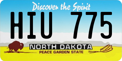 ND license plate HIU775