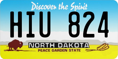 ND license plate HIU824