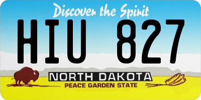 ND license plate HIU827