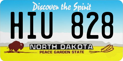 ND license plate HIU828