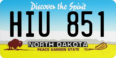 ND license plate HIU851