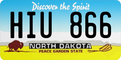 ND license plate HIU866