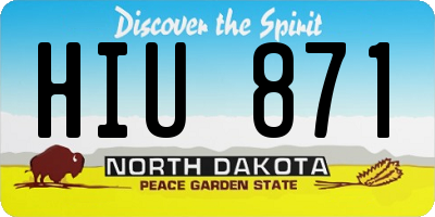ND license plate HIU871
