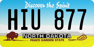ND license plate HIU877