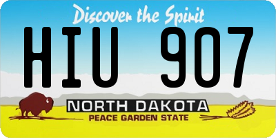 ND license plate HIU907