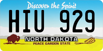 ND license plate HIU929