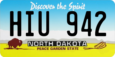 ND license plate HIU942