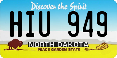 ND license plate HIU949