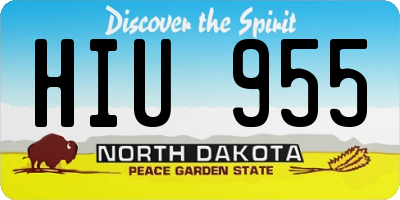 ND license plate HIU955