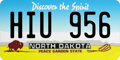 ND license plate HIU956