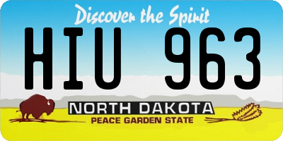 ND license plate HIU963