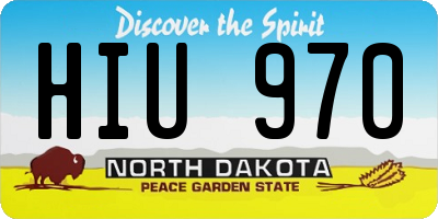 ND license plate HIU970