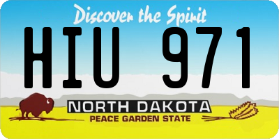 ND license plate HIU971