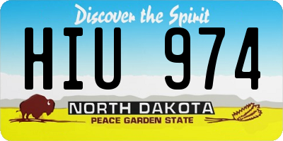 ND license plate HIU974