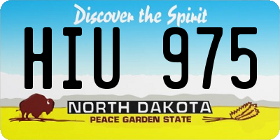 ND license plate HIU975