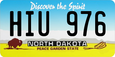 ND license plate HIU976