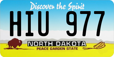 ND license plate HIU977