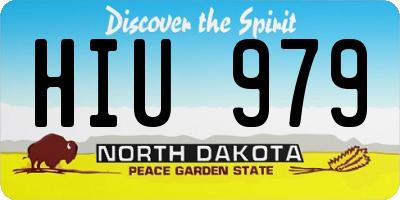 ND license plate HIU979