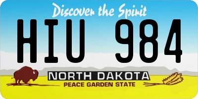 ND license plate HIU984