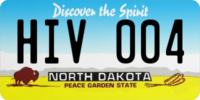 ND license plate HIV004
